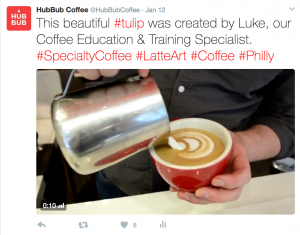 HubBub Coffee Twitter Post
