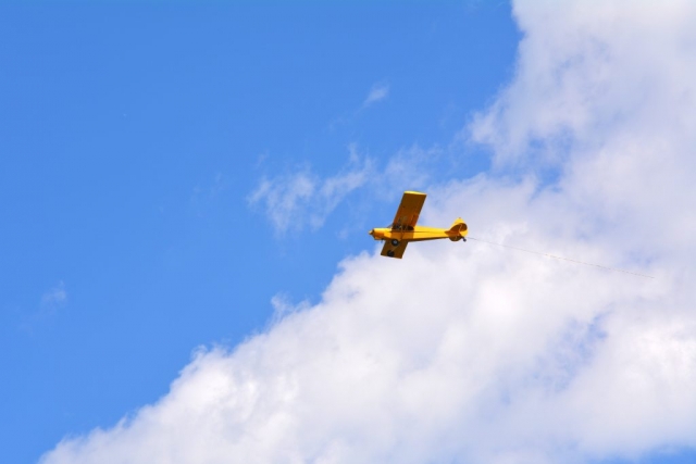 A small plane in flight