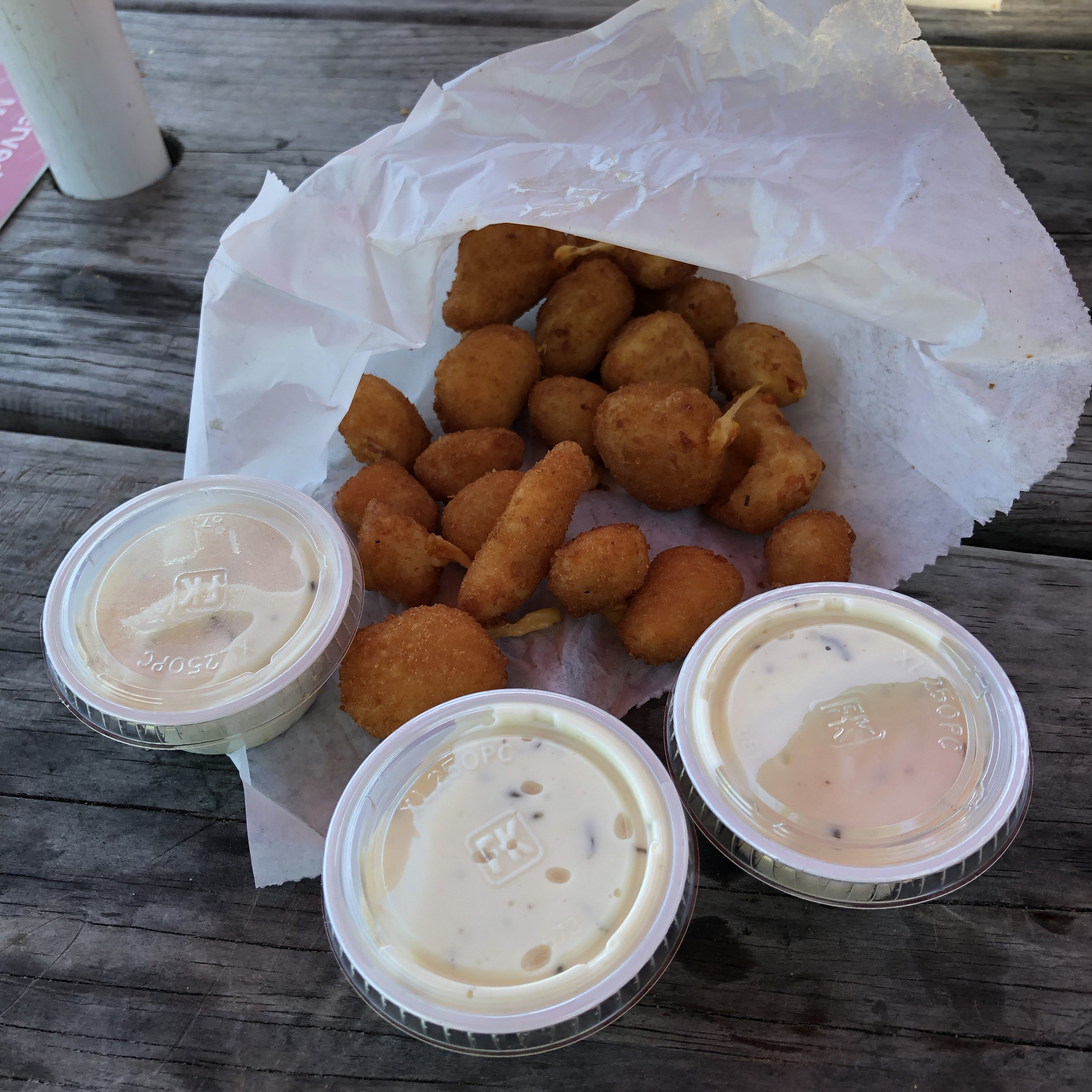 Cheese Curds with Ranch Dressing